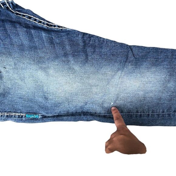 Vintage True Religion Jeans Size 33 RICKY SUPER T Blue - Picture 7 of 13